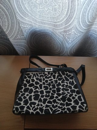 Bolso Animal Print Blanco y Negro