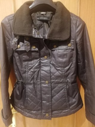 Cazadora Zara Basic Marron Talla M