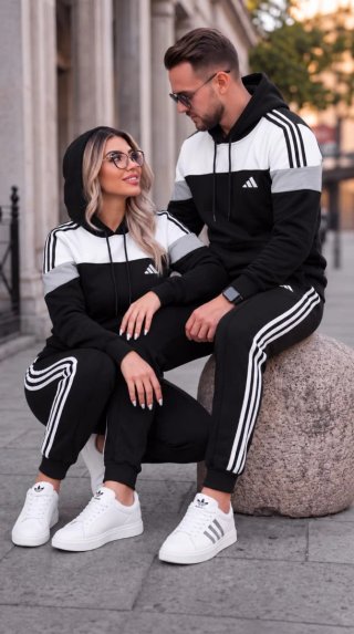 Chándal adidas Unisex Negro y Blanco
