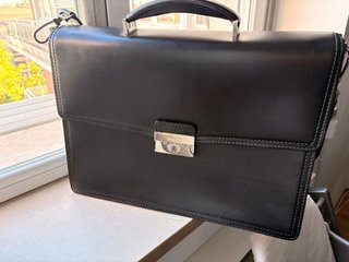 Maletín de piel Bally negro