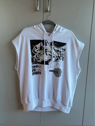 Sudadera de Boxeo Sin Mangas Blanca