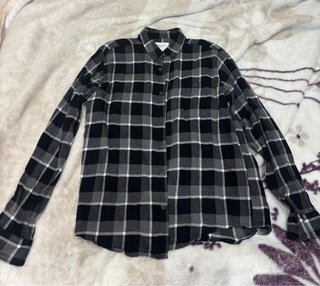 Camisa de cuadros Primark negra y blanca