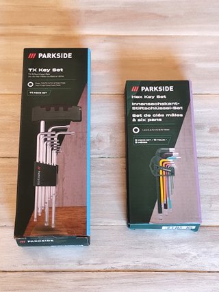 Set de 9 llaves Allen + 11 llaves Torx PARKSIDE