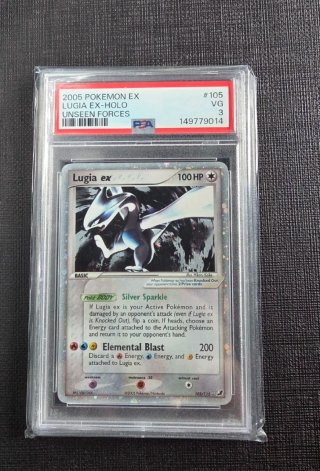 Pokémon Lugia ex 105 Unseen Forces PSA 3