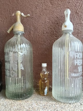 2 Sifones de Cristal Vintage