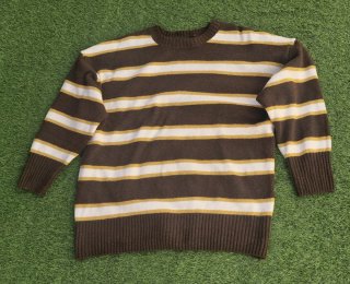 Jersey de rayas marrón y amarillo Talla L