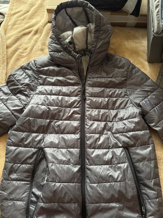 Chaqueta Acolchada Bershka Gris