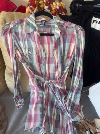 Camisa Larga de Cuadros Basic Try