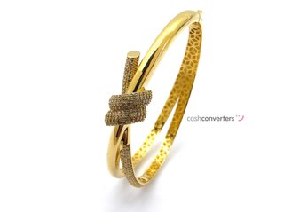 pulsera oro 18k con piedra con circonita