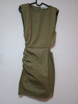 Vestido Verde Zara Talla S