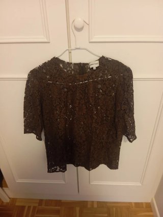Blusa de encaje marrón Purificación García.m