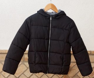 Chaquetón acolchado negro para niño Talla 9-10