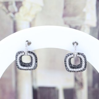 Pendientes de Oro Blanco con Diamantes