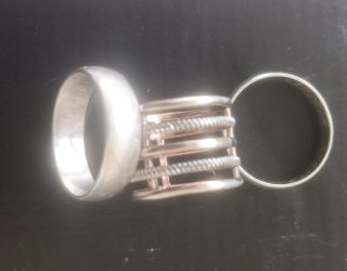 Set de 3 Anillos de Plata de Ley