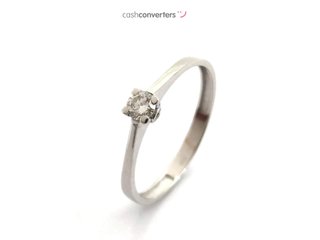 anillo oro 18k con piedra con diamante