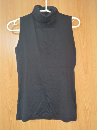 Camisa Básica Negra Sin Mangas