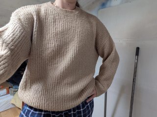 Jersey de punto marrón