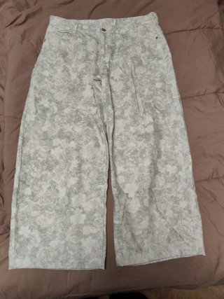 Pantalón Vaquero Verde Estampado