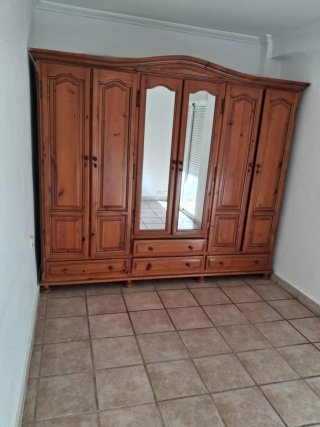 2 Armarios de Madera Maciza con Espejo