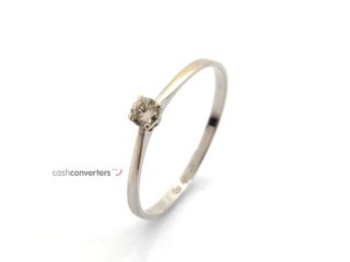 sortija oro 18k con piedra con diamante