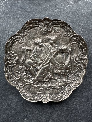 Plato decorativo de plata (347gr) (sello 835)