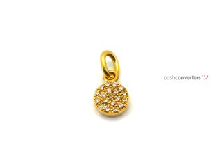 colgante oro 18k con piedra con diamante