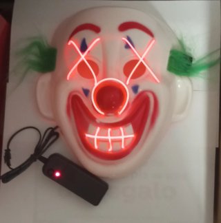 Máscara de Payaso terrorífico con luz