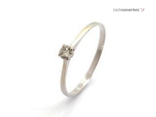 sortija oro 18k con piedra con diamante
