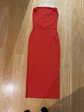 Vestido largo Zara rojo