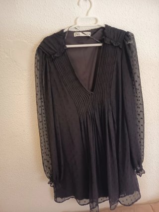 Vestido negro Zara talla M