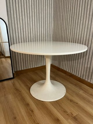 Mesa Redonda IKEA Blanca mod Docksta