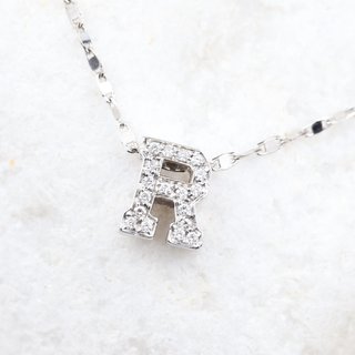 Gargantilla Inicial R con Diamantes