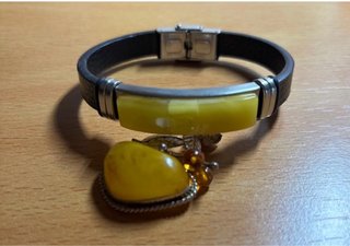 Set de Pulsera y Colgante de Ámbar