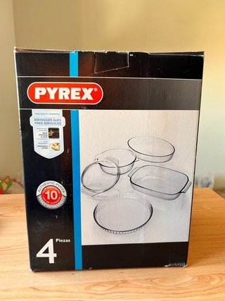 Set de 4 Piezas de Vidrio Pyrex