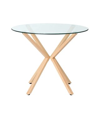 Mesa de Comedor Redonda de Cristal 90 cm