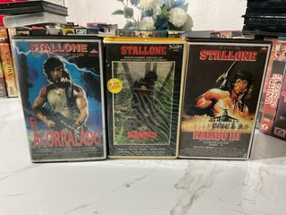 Lote 3 Películas VHS Rambo (Stallone)