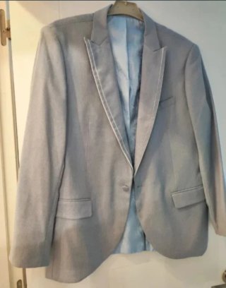 TRAJE CELESTE COMPLETO CON CHALECO
