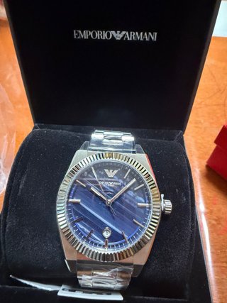 Reloj Emporio Armani Plateado y Azul