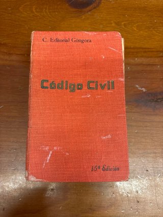 Libros antiguos. Código Civil. 1919