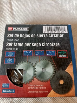 Set de 8 Hojas de Sierra Circular Parkside