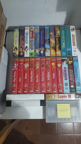 Cintas VHS Disney y otros