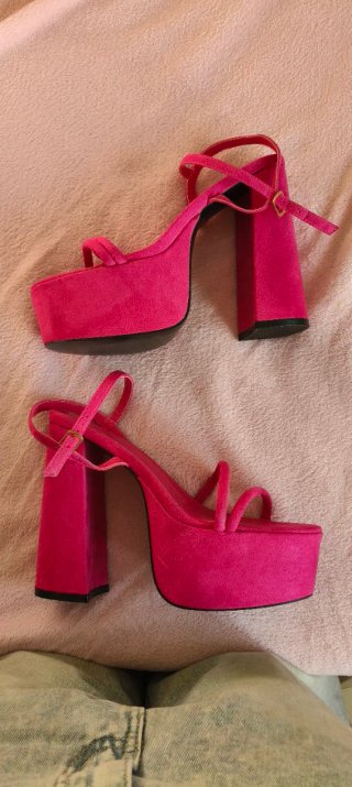 Tacones de Plataforma Rosa
