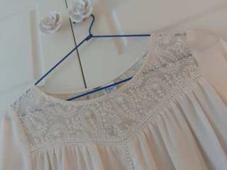 Camisa Romántica Blanca Talla S