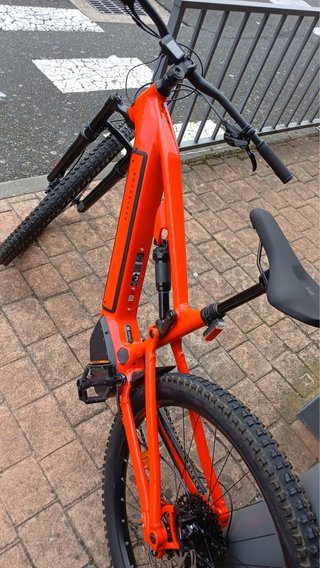 Bicicleta Eléctrica Rockrider Naranja