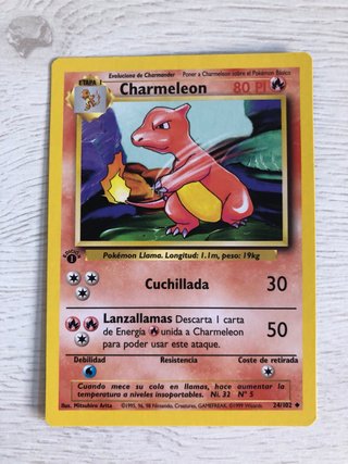 Carta Pokémon Charmeleon 1ª Edición