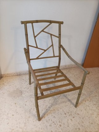 ¡SOLO ESTA SEMANA!Silla de Jardín Efecto Bambú