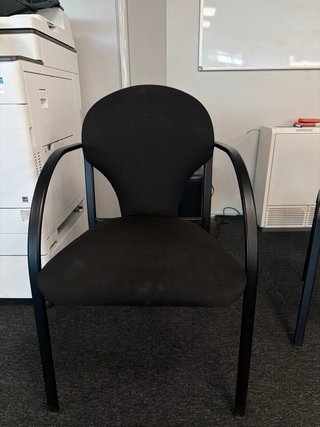 Lote de 5 sillas de oficina negras