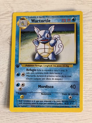 Carta Pokémon Wartortle Edición 1