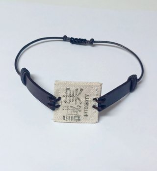 Pulsera de Cuero Ajustable "Integrity" (诚实 - Kanji