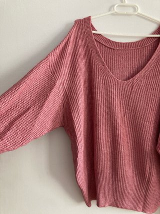 Jersey de punto fino rosa Pull & Bear